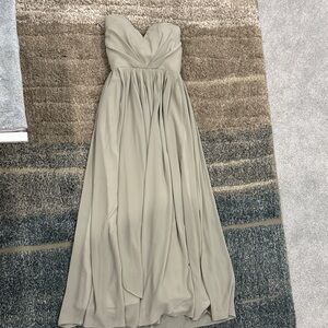 Elegant Strapless Gray Evening Gown XS/S